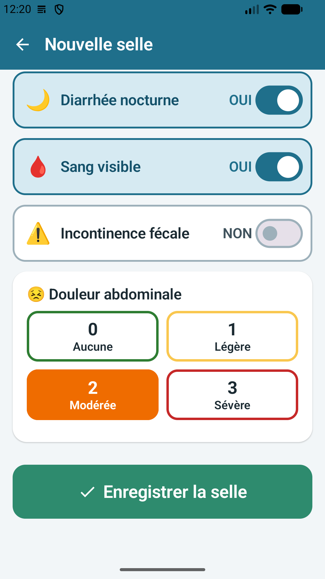 Saisie d'une selle